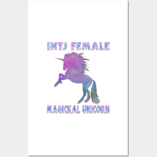 INTJ Females are Magickal Unicorns Posters and Art